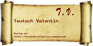 Teutsch Valentin névjegykártya